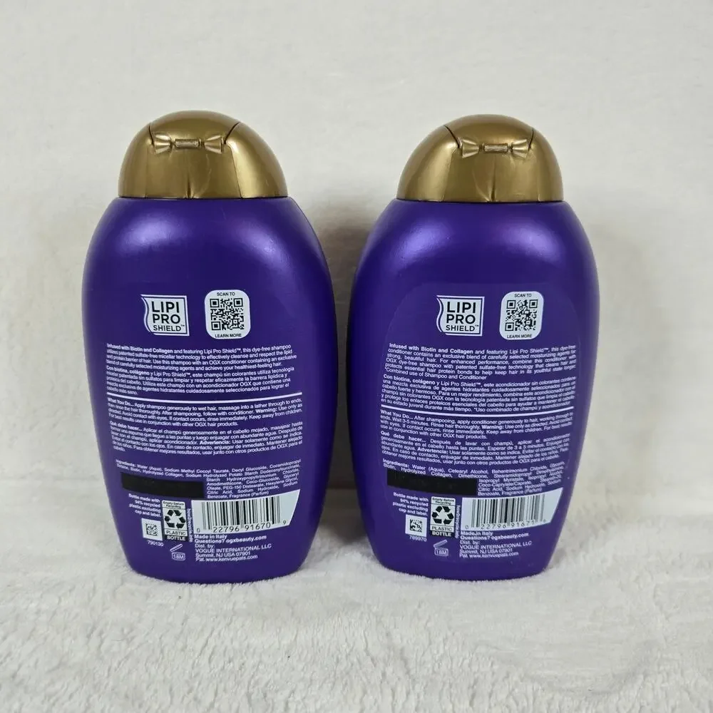 OGX Biotin and Collagen Shampoo and Conditioner for Volume/Texture NEW 2 pack - Picture 2 of 2
